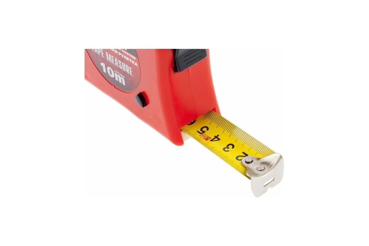 Рулетка 10м х 25мм, двойная фиксация Matrix
