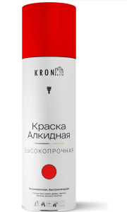 Эмаль алкидн.аэроз. RAL 3020 красная гл. 520мл KRONbuild