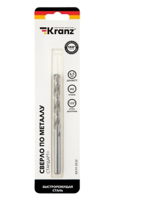 Сверло по металлу 6,5x101x63мм P6M5 Стандарт+ //KRANZ