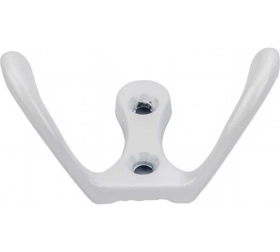 Крючок мебельный 04.11.03 "Двойной" малый (белый)