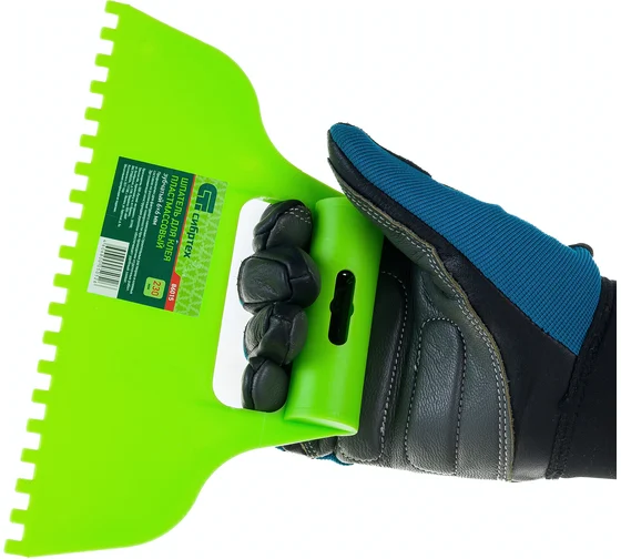 Шпатель для клея пластик. зуб 6х6мм //Сибртех