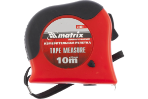 Рулетка 10м х 25мм, двойная фиксация Matrix
