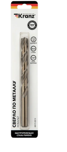 Сверло Кобальт по мет. 12х151х101мм HSS-Co P6M5K5 //KRANZ