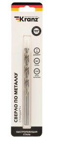 Сверло по металлу 7,0x109x69мм P6M5 Стандарт+ //KRANZ