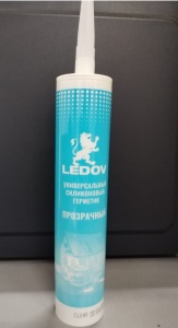Герметик силикон. универс.прозрачный LEDOV 280мл