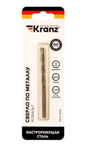 Сверло Кобальт по мет. 4,0х75х42мм HSS-Co P6M5K5 //KRANZ