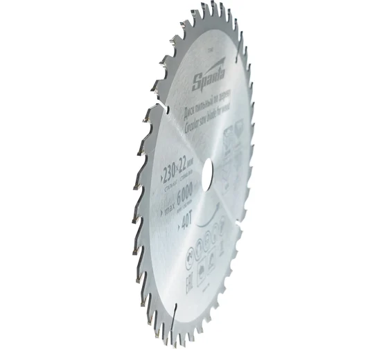 Диск пильный по дер. 230х22мм 40 зуб Sparta