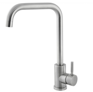 Смеситель д/кух RUSANT нерж.сталь, картридж D35 гайка 391