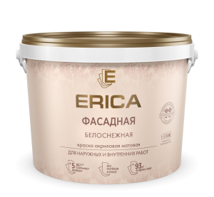 Краска ВД акрил. фасадная белоснежн. 25кг ERICA