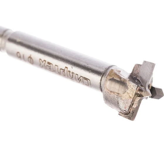 Сверло Форстнера по дереву, 16 мм, цилиндрический хвостовик// Сибртех