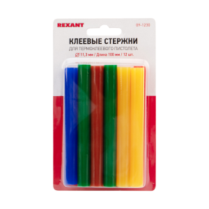 Стержни клеевые цветные 11х100мм 12шт REXANT