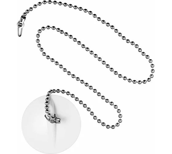 Пробка для ванн, раковин d 40мм белая