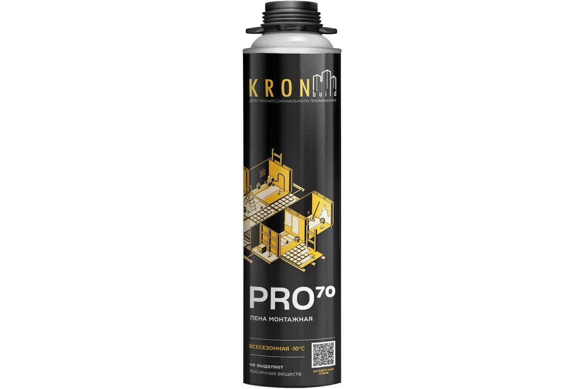 Пена монтажн. проф. KRONbuild PRO 70 всесезон. 950мл