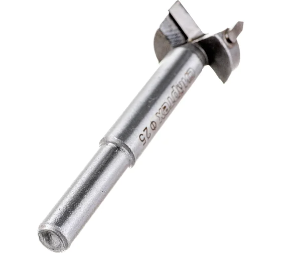 Сверло Форстнера по дереву, 25 мм, цилиндрический хвостовик// Сибртех