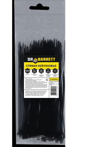Хомут-стяжка нейлон 150х2.5мм черные DR. BARRETT (100шт) 