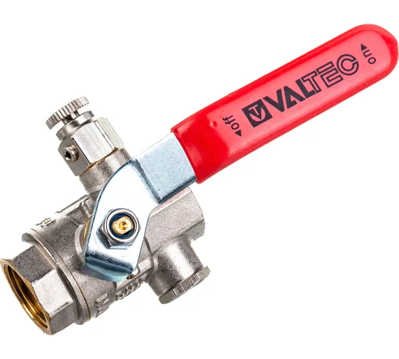 Кран шаровый с дренажем и воздухоотводчиком 1/2" VALTEC