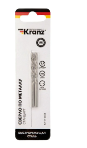Сверло по металлу 3,5х70х39мм HSS (2шт) //KRANZ