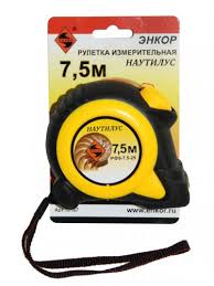 Рулетка 7,5м (каучук) Наутилус "Энкор"
