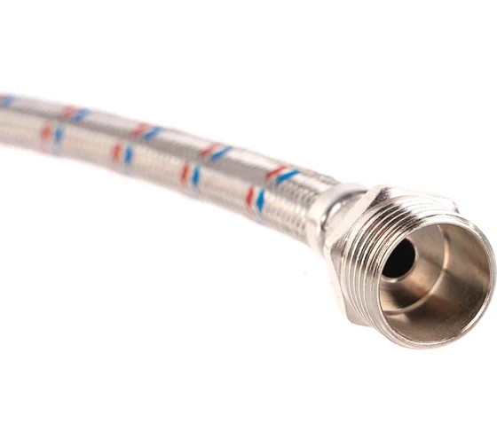 Подводка д/воды нерж (стальн.гайка) 120см ш/г Аквалайн