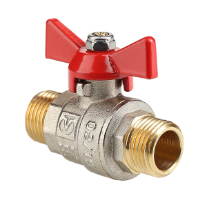 Кран шаровый с ручкой бабочкой нар-нар. 1" VALTEC "Basе"