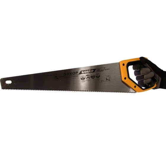 Ножовка "Бобер" 500мм закал.зуб "Энкор"