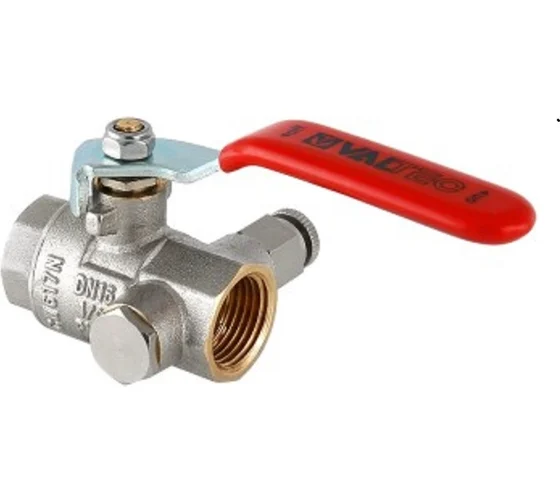 Кран шаровый с дренажем и воздухоотводчиком 1/2" VALTEC