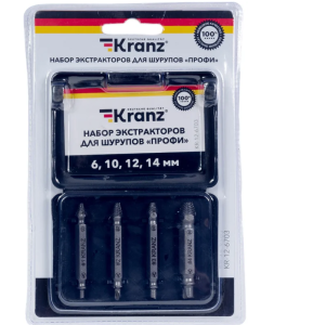 Набор экстракторов для шурупов Профи (4шт) KRANZ
