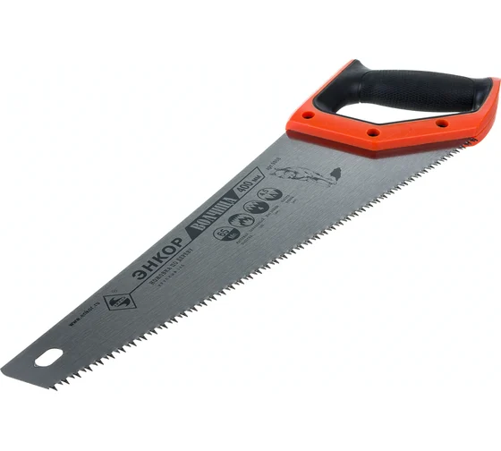Ножовка "Волчица" 400мм закал.зуб "Энкор"