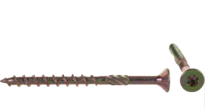 Саморез конструкц. потай желтый цинк 6х80 