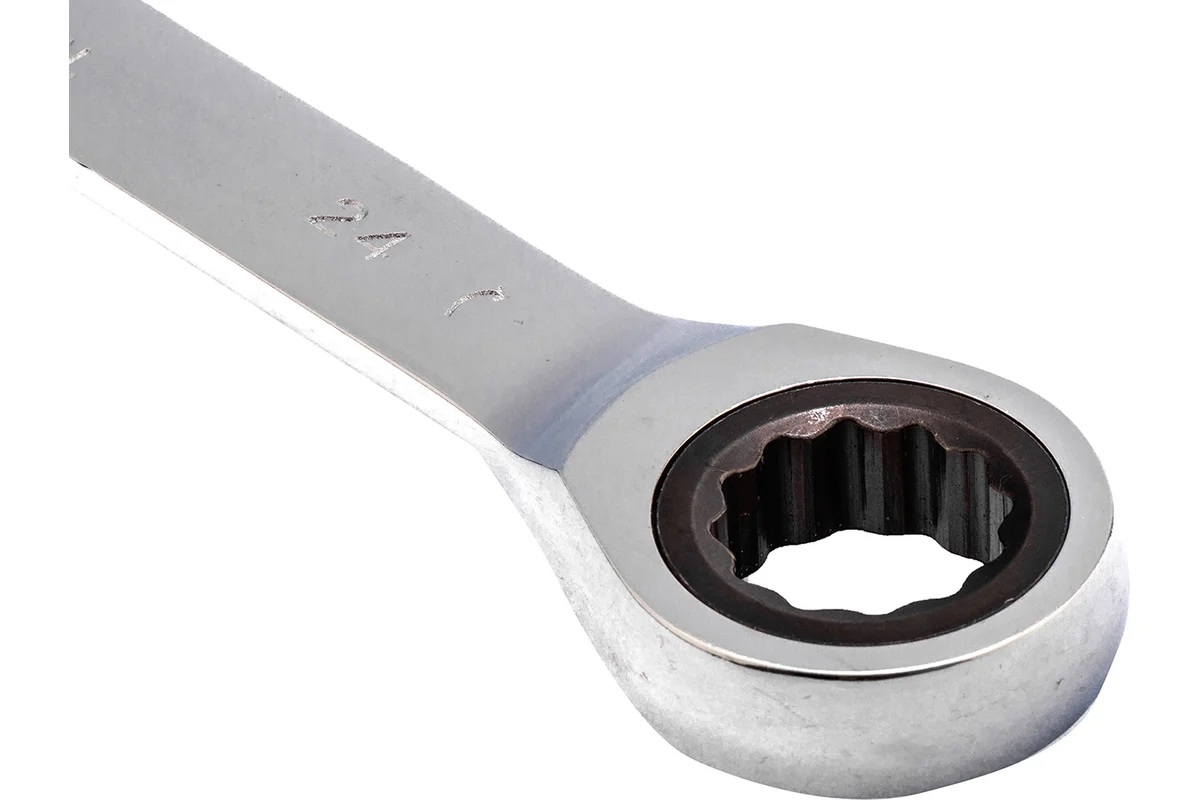 Ключ комбин. трещоточн. 24мм CrV зерк.хром Matrix