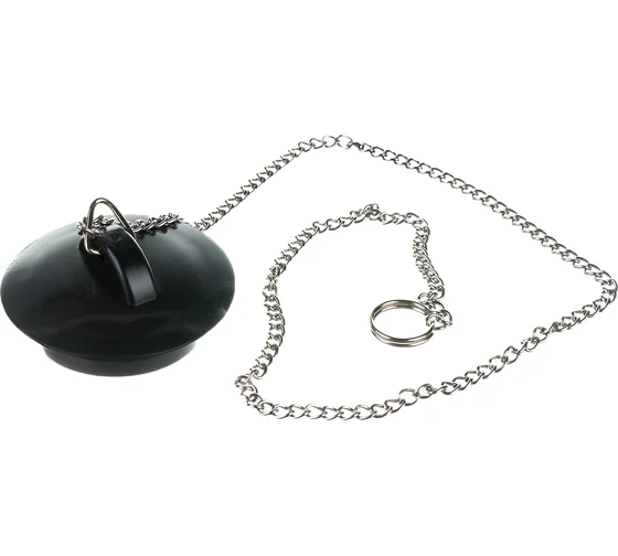 Пробка для ванн, раковин d 40мм черная